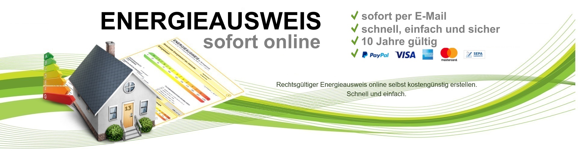 Rechtsgültige Energieausweise online selbst erstellen. Schnell und einfach.